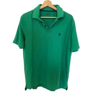 Izod the Advantage Polo Green Short Sleeve Collared Polo Men's Medium